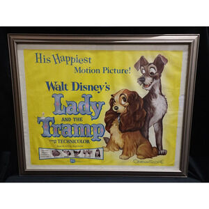 Vintage Disney's Lady and the Tramp Half Sheet Movie Poster 22" x 28" R62/328